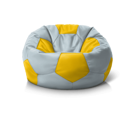 Потрібен комфорт удома? 'Крісло м''яч Grey + Yellow' — м’яке крісло для відпочинку та релаксу.